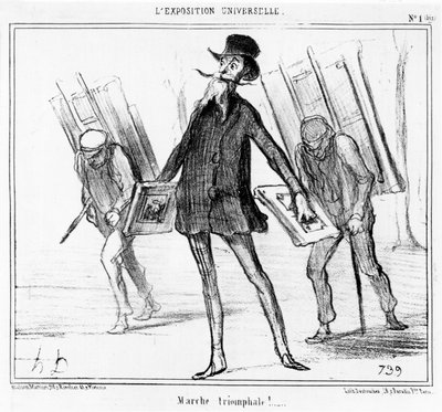 `` The Triumphal March &39;&39; ، رسوم متحركة من سلسلة `` Exposition Universelle &39;&39; ، نشرت في `` Le Charivari &39;&39; ، 14 أبريل 1855 (انظر أيضًا 741260) بواسطة الشرف دومييه
